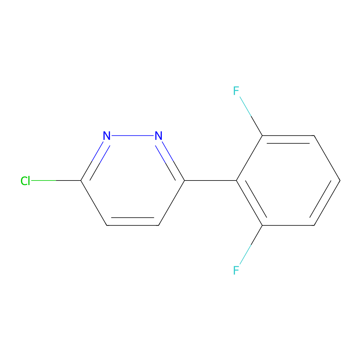 3-Chloro-6-(2,6-difluorophenyl)pyridazine molecular structure, CAS 1154600-74-4