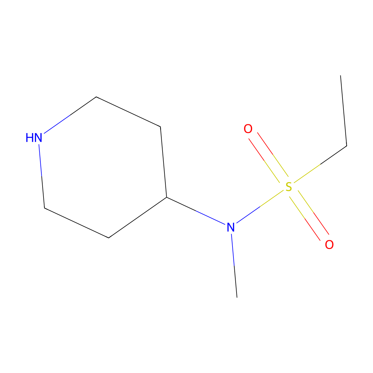 N-methyl-N-(piperidin-4-yl)ethane-1-sulfonamide molecular structure, CAS 1154604-22-4