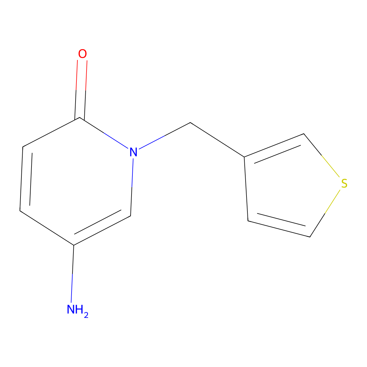 5-Amino-1-[(thiophen-3-yl)methyl]-1,2-dihydropyridin-2-one molecular structure, CAS 1154619-49-4