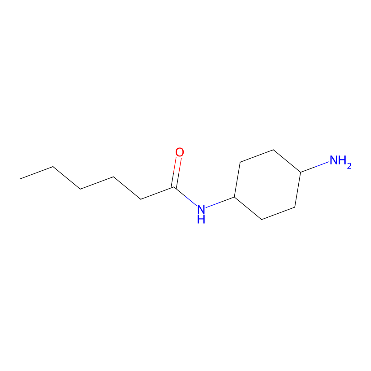 N-(4-aminocyclohexyl)hexanamide molecular structure, CAS 1154620-08-2