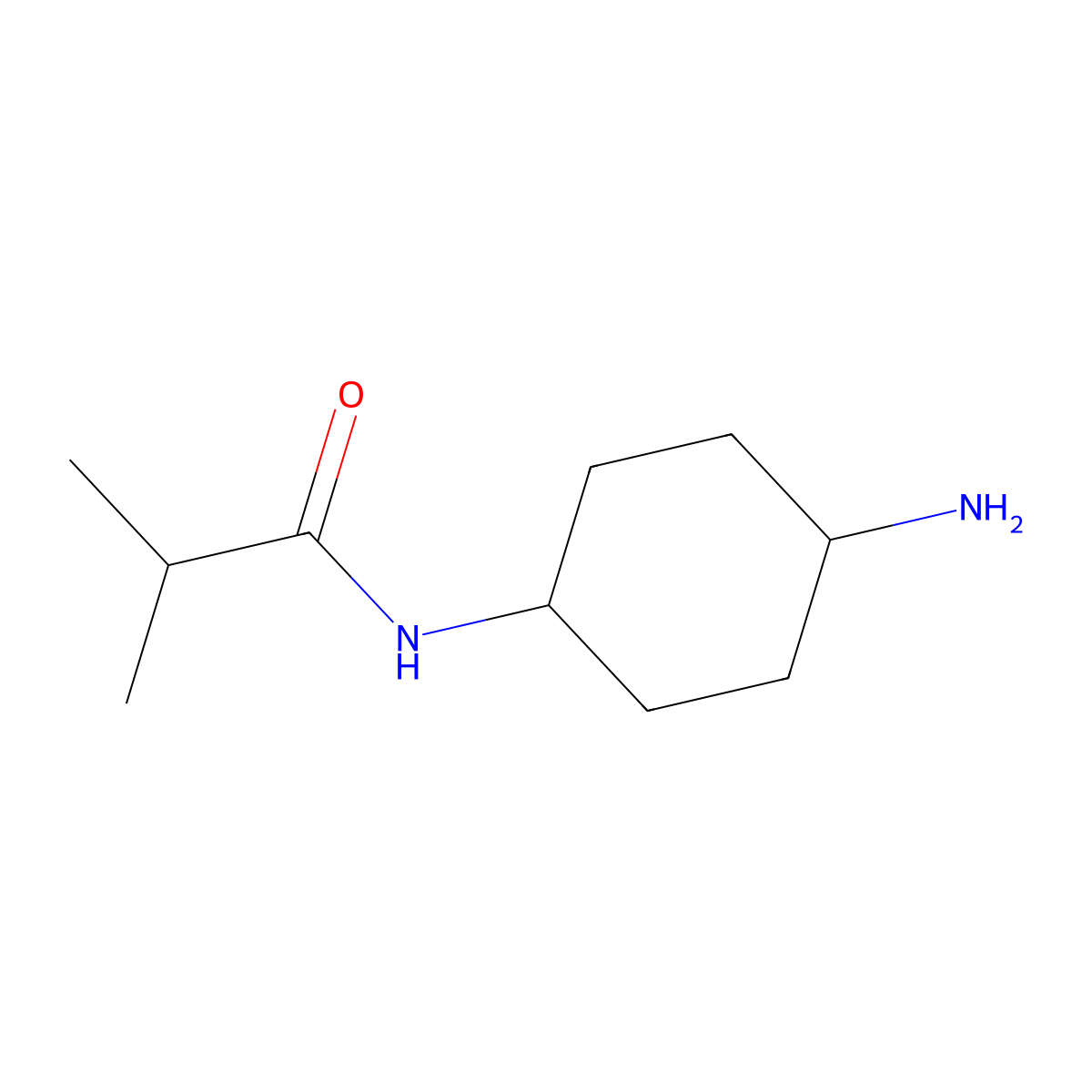N-(4-aminocyclohexyl)-2-methylpropanamide molecular structure, CAS 1154620-20-8