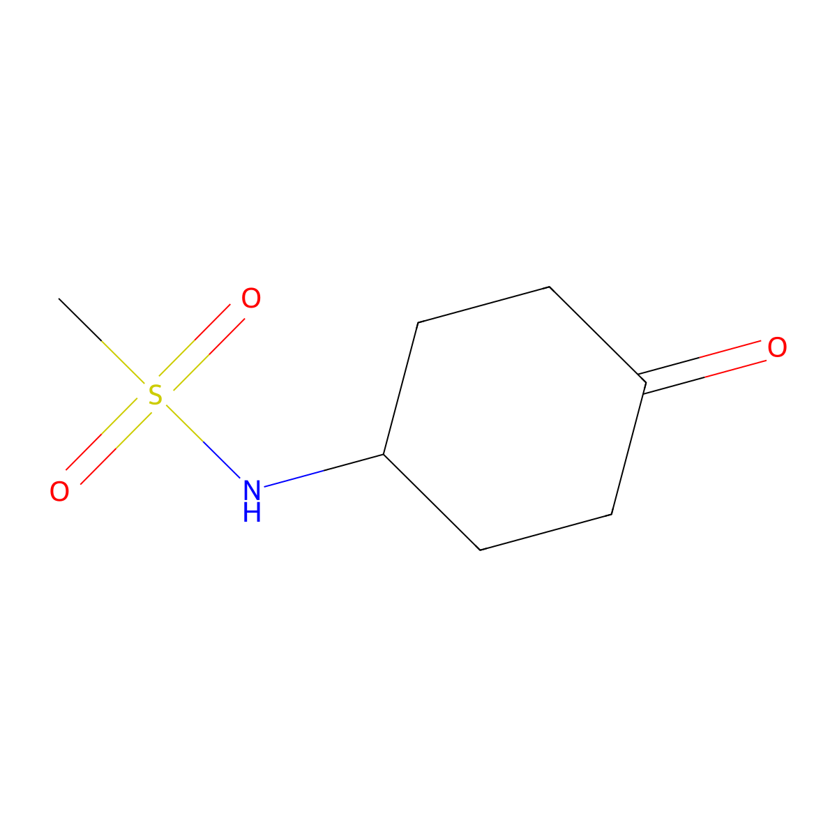 N-(4-oxocyclohexyl)methanesulfonamide molecular structure, CAS 1154622-22-6