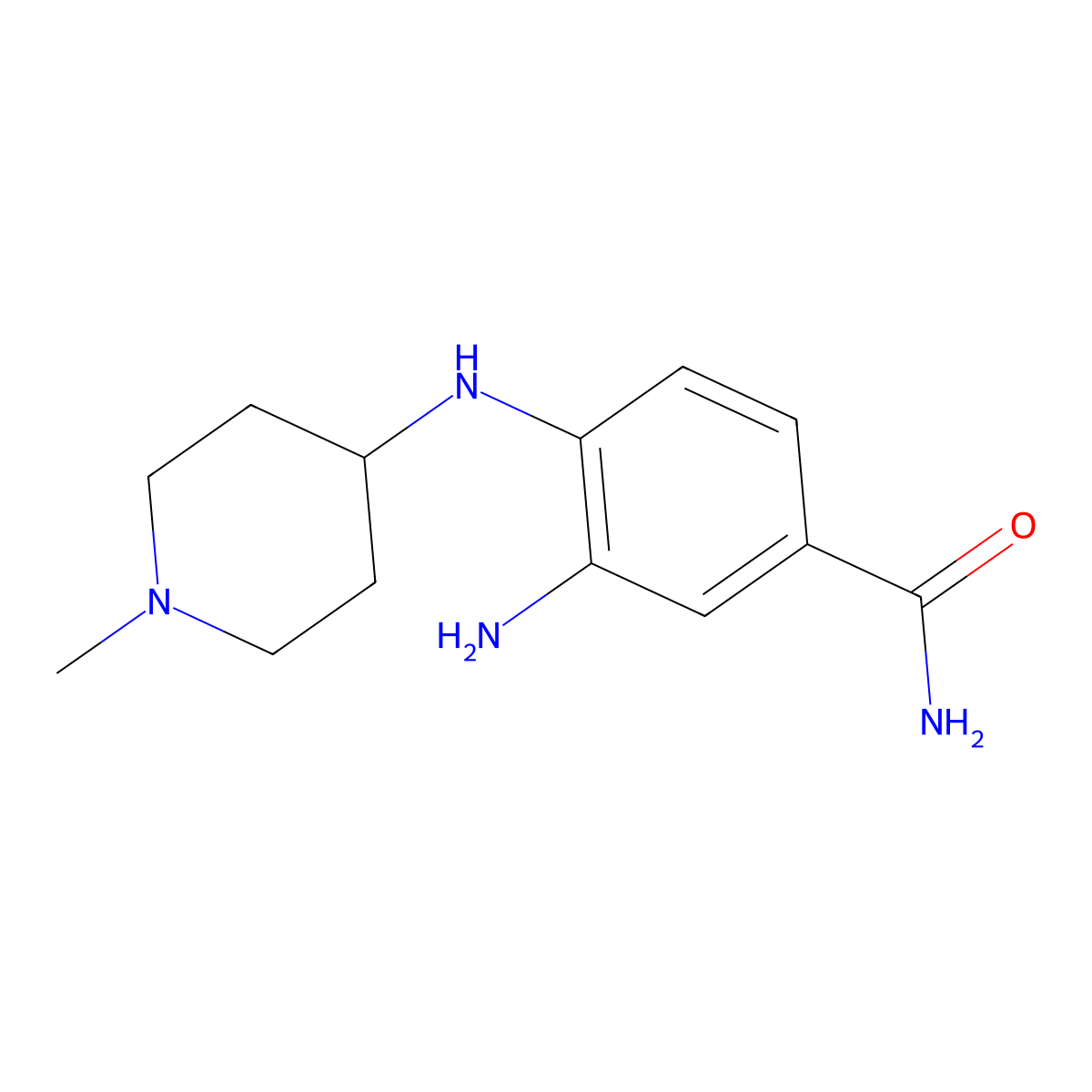 3-Amino-4-[(1-methylpiperidin-4-yl)amino]benzamide molecular structure, CAS 1154634-05-5