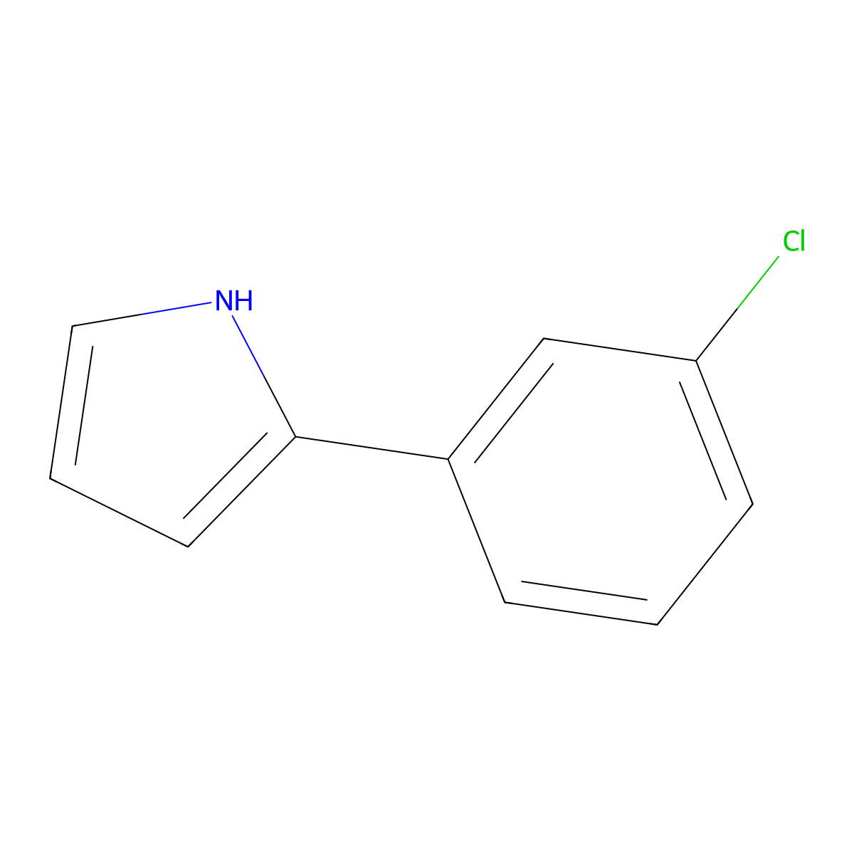 2-(3-Chlorophenyl)-1H-pyrrole molecular structure, CAS 115464-89-6
