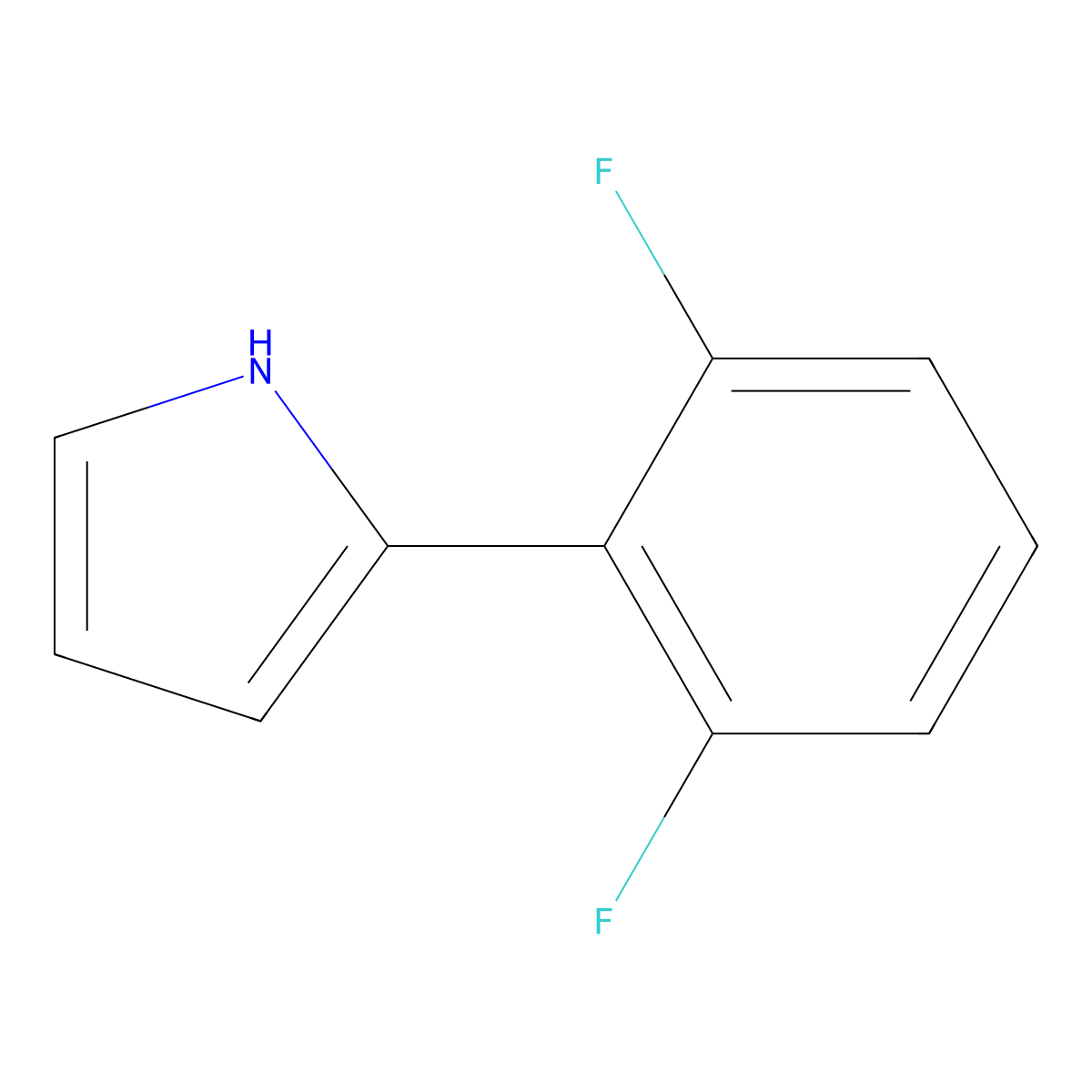 2-(2,6-Difluorophenyl)pyrrole molecular structure, CAS 115464-90-9