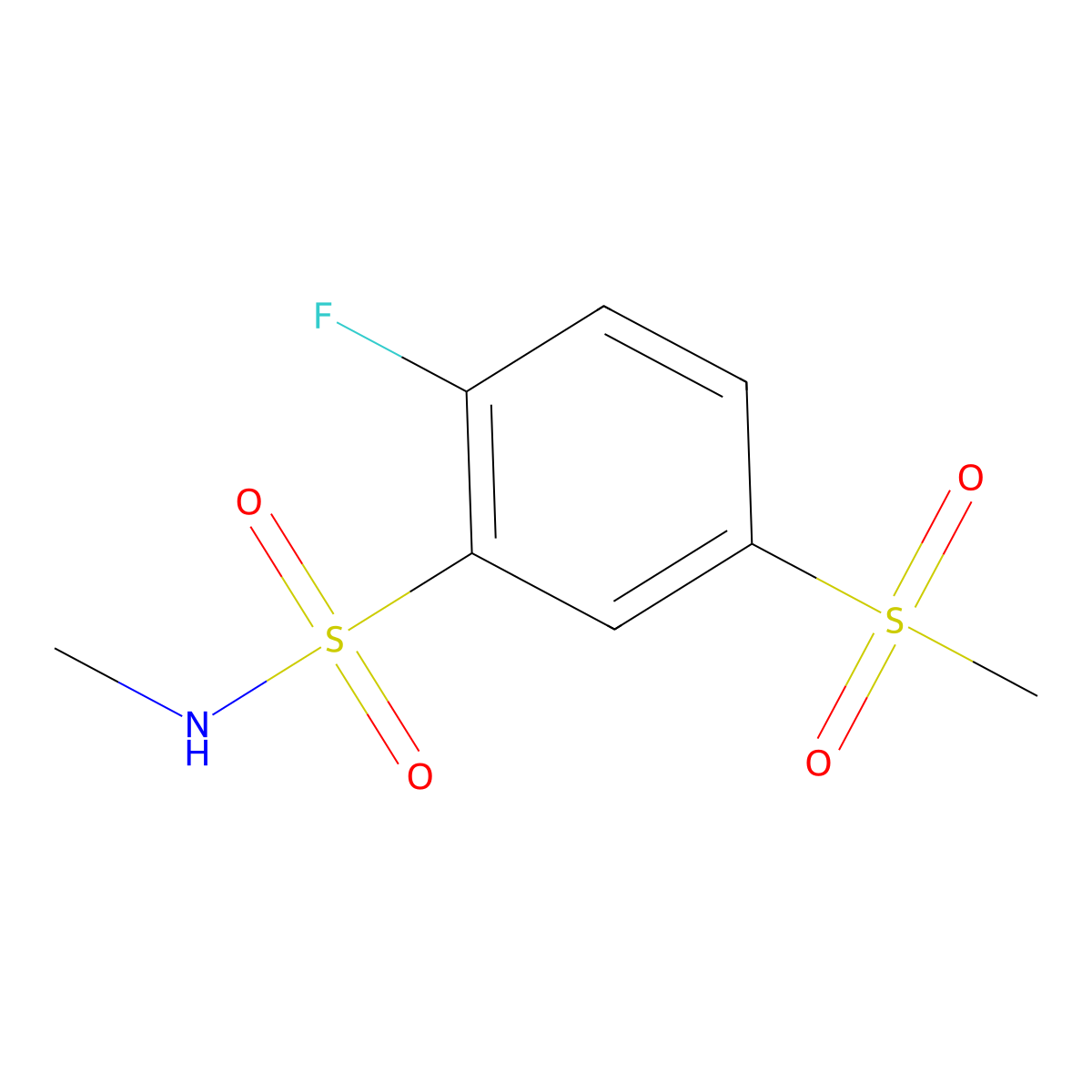 2-Fluoro-5-methanesulfonyl-n-methylbenzene-1-sulfonamide molecular structure, CAS 1154646-56-6