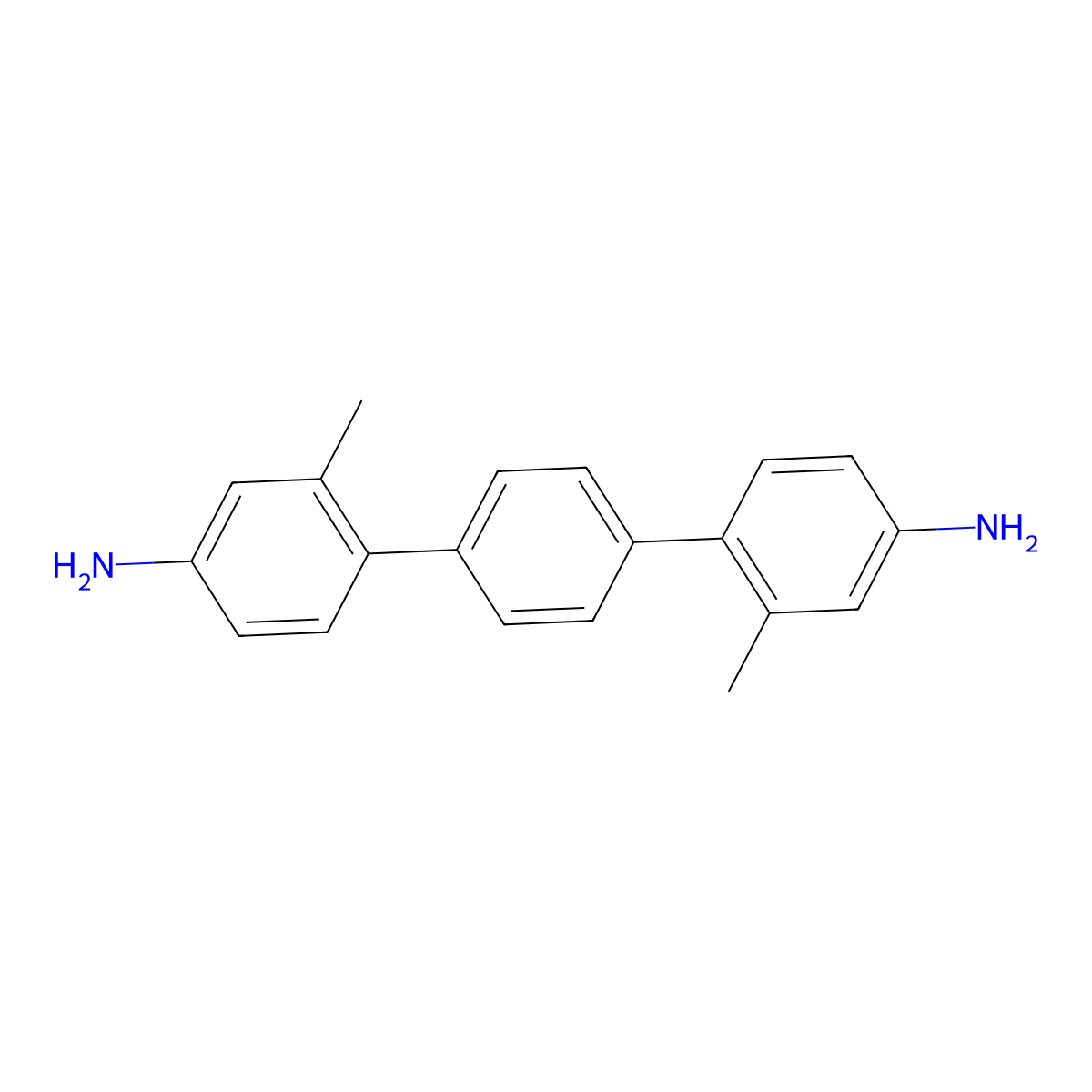 2,2''-Dimethyl-[1,1':4',1''-terphenyl]-4,4''-diamine molecular structure, CAS 1154654-11-1