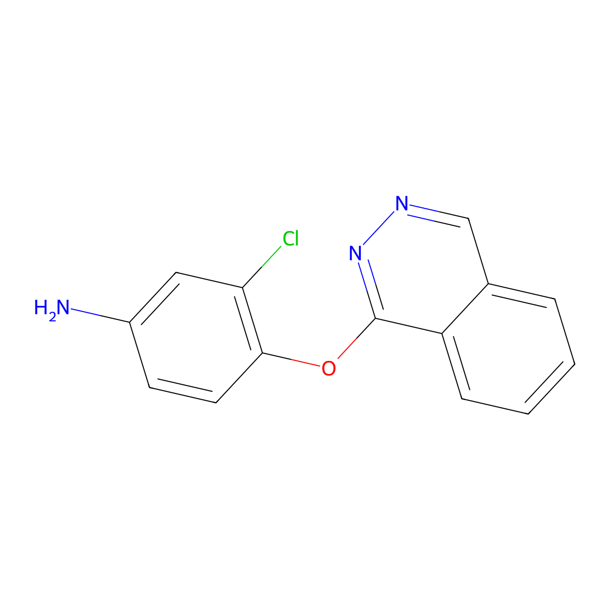 3-Chloro-4-(phthalazin-1-yloxy)aniline molecular structure, CAS 1154654-56-4