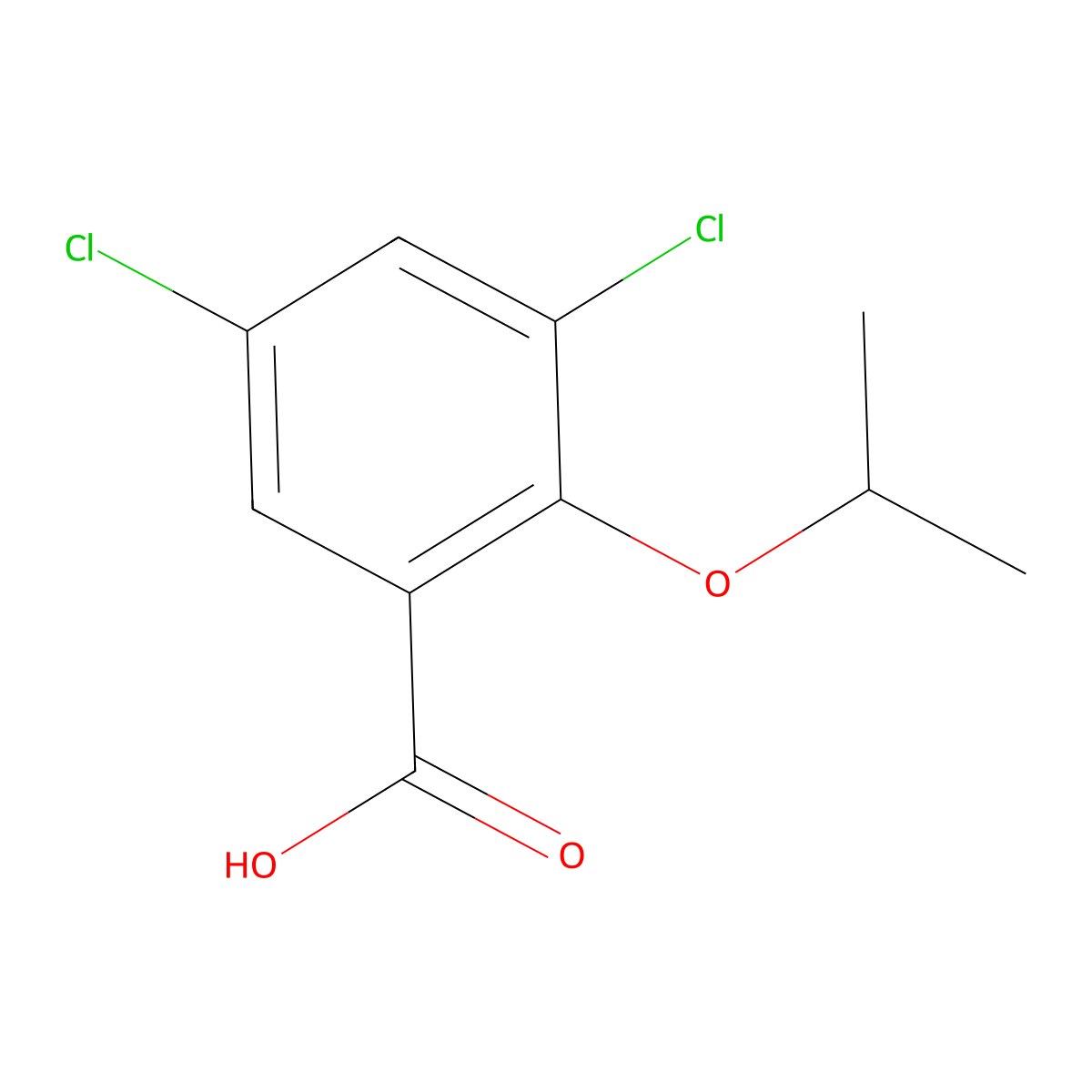 3,5-Dichloro-2-isopropoxybenzoic acid molecular structure, CAS 1154658-67-9