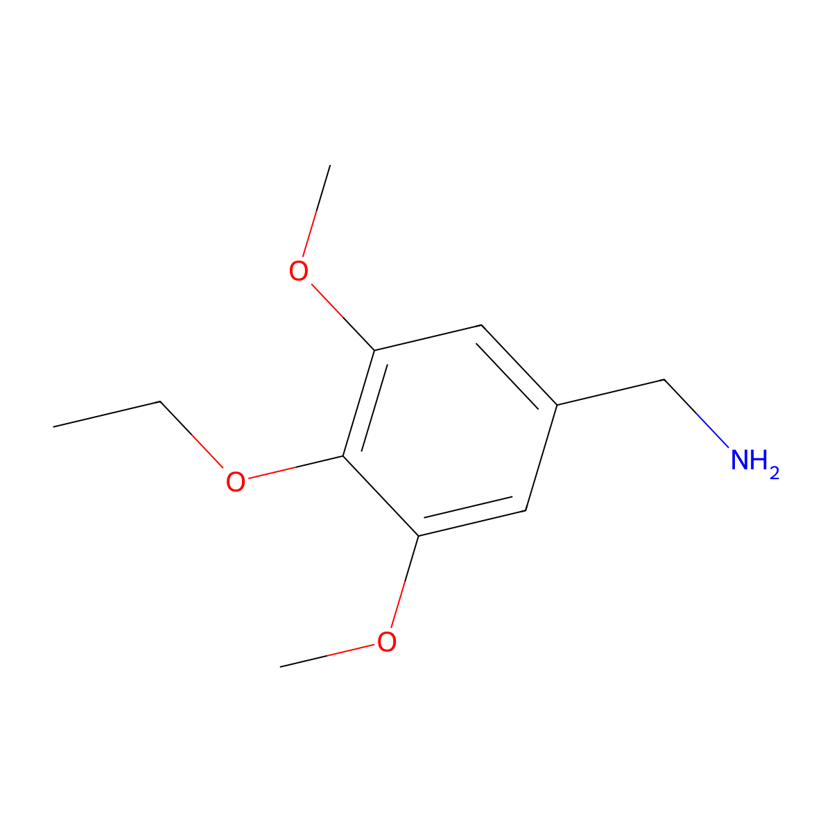(4-Ethoxy-3,5-dimethoxyphenyl)methanamine molecular structure, CAS 1154659-40-1