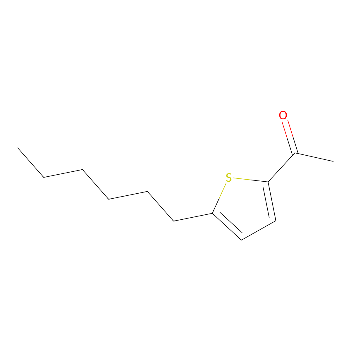 1-(5-Hexylthiophen-2-yl)ethanone molecular structure, CAS 115466-46-1