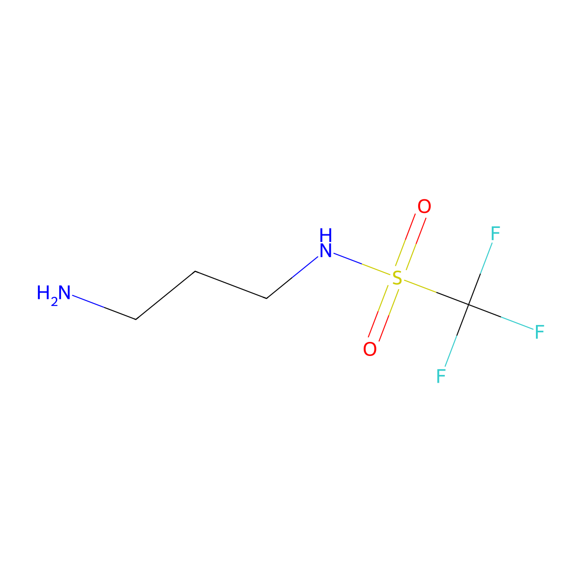 N-(3-aminopropyl)-1,1,1-trifluoromethanesulfonamide molecular structure, CAS 1154668-19-5
