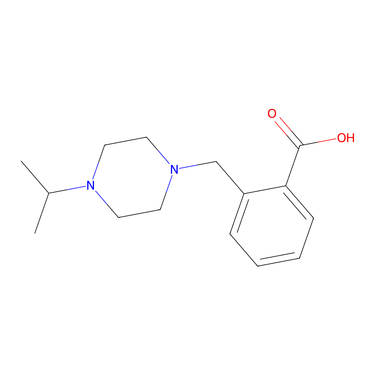 2-{[4-(Propan-2-yl)piperazin-1-yl]methyl}benzoic acid molecular structure, CAS 1154668-57-1