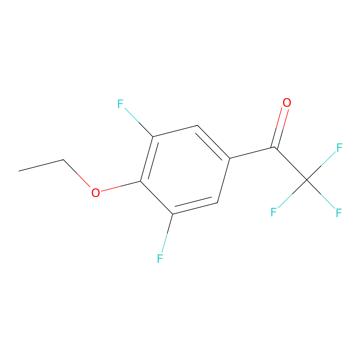4'-Ethoxy-2,2,2,3',5'-pentafluoroacetophenone molecular structure, CAS 115467-03-3