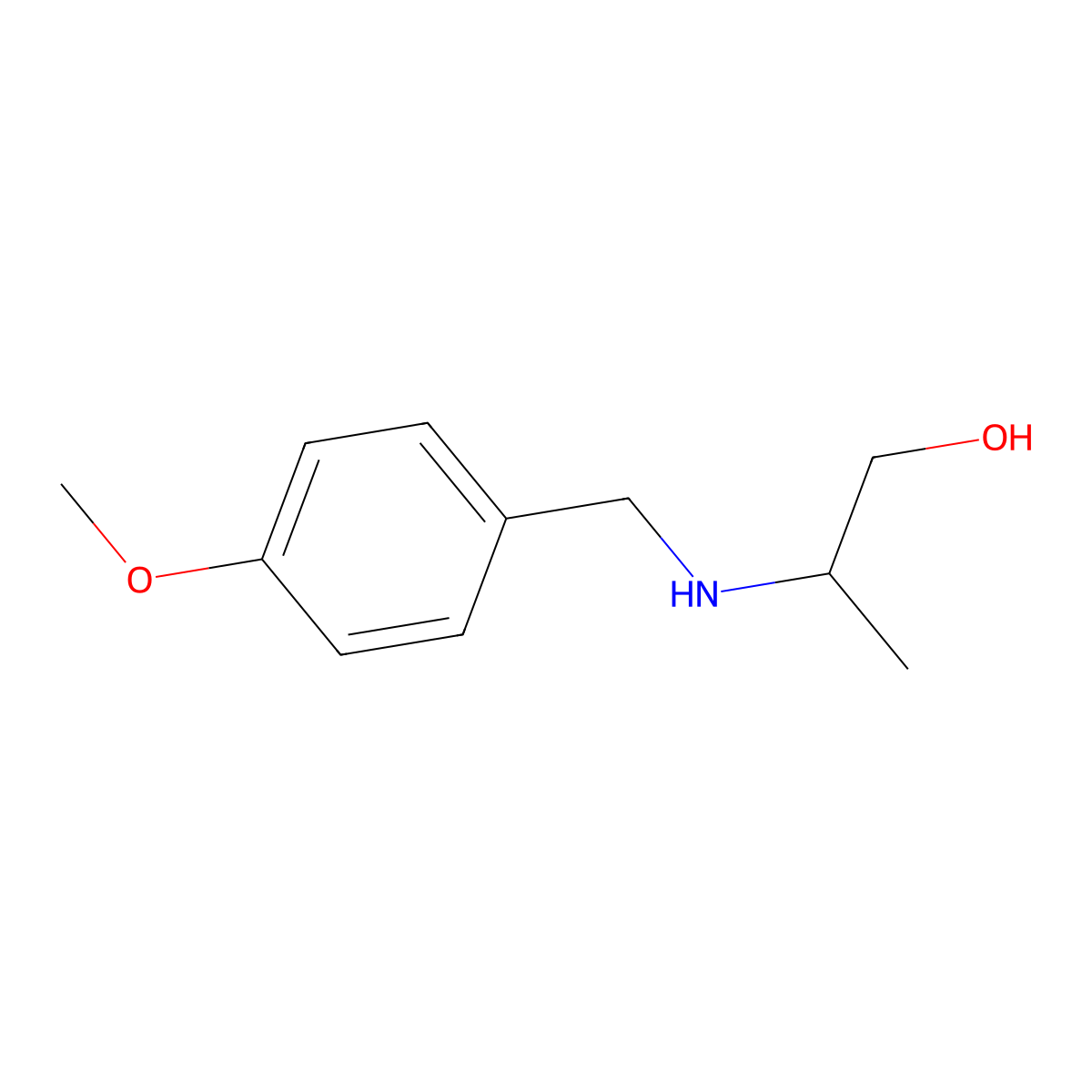 2-(((4-Methoxyphenyl)methyl)amino)propan-1-ol molecular structure, CAS 1154690-66-0