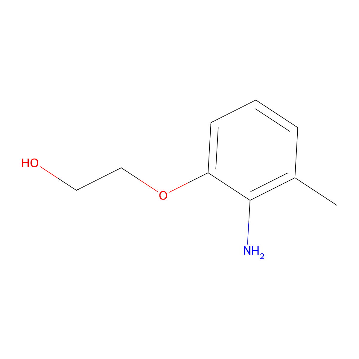 2-(2-Amino-3-methylphenoxy)ethan-1-OL molecular structure, CAS 1154691-27-6