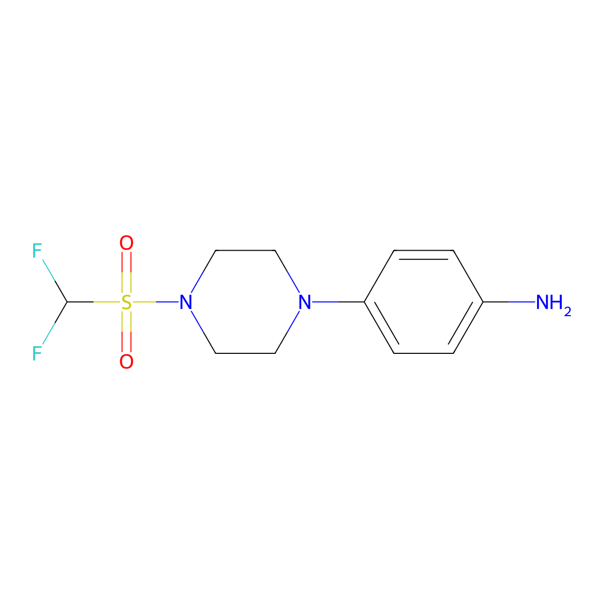 4-(4-Difluoromethanesulfonylpiperazin-1-yl)aniline molecular structure, CAS 1154693-91-0