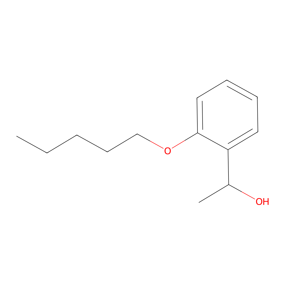 1-(2-(Pentyloxy)phenyl)ethanol molecular structure, CAS 1154705-43-7