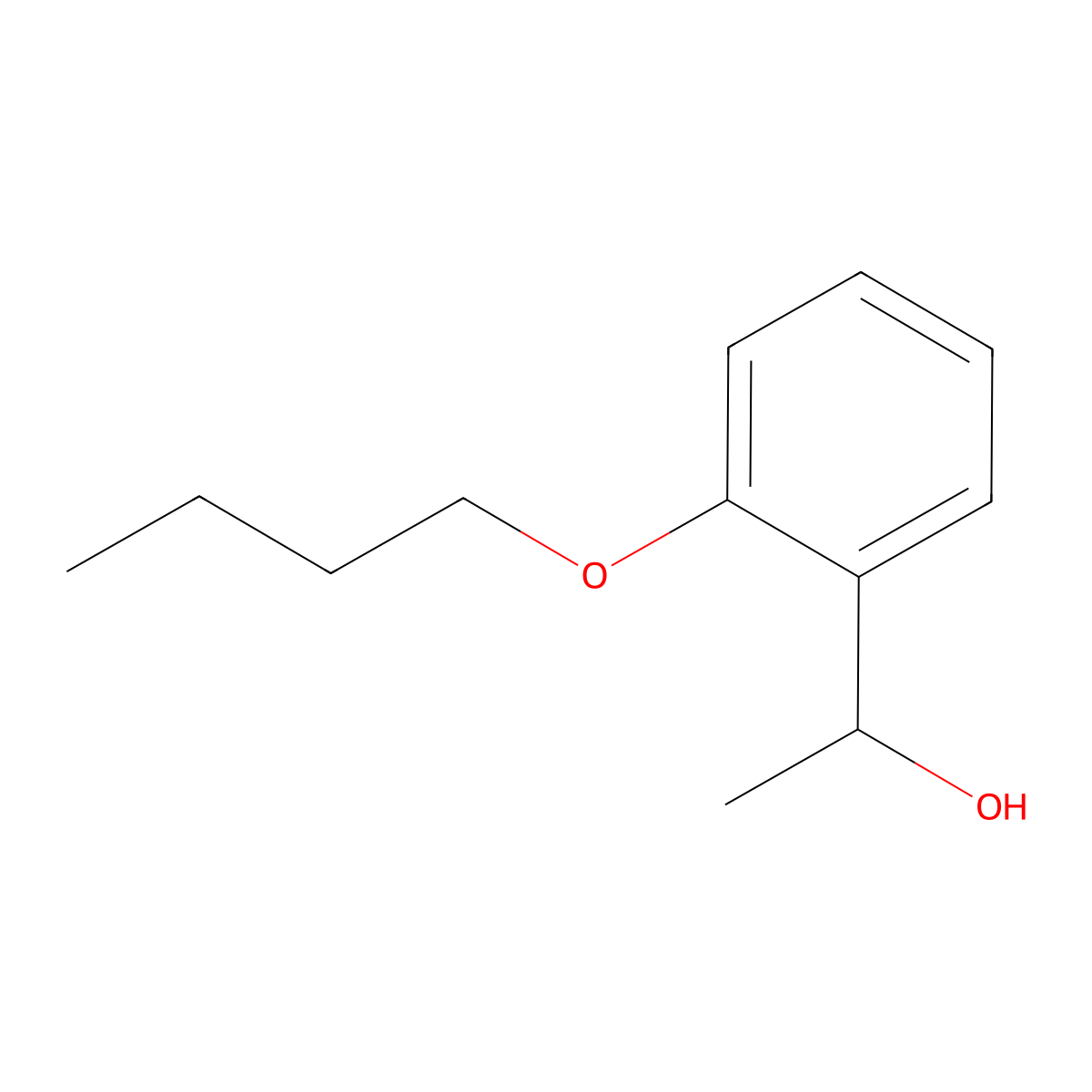 1-(2-Butoxyphenyl)ethanol molecular structure, CAS 1154705-47-1