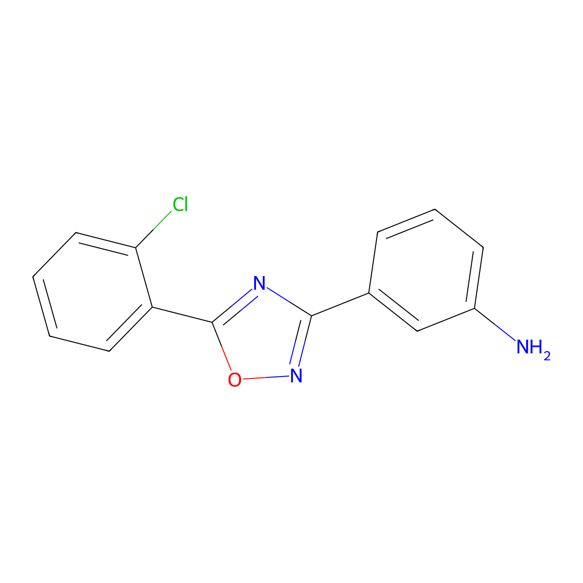 3-[5-(2-Chlorophenyl)-1,2,4-oxadiazol-3-yl]aniline molecular structure, CAS 1154708-22-1