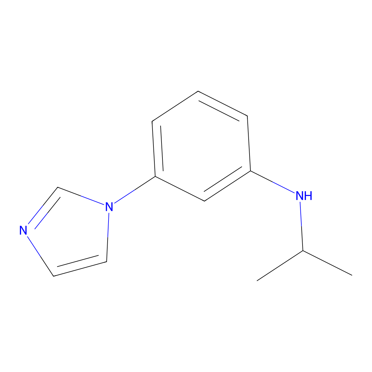 3-(1H-Imidazol-1-yl)-N-(propan-2-yl)aniline molecular structure, CAS 1154714-64-3