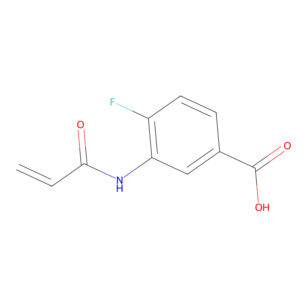 4-Fluoro-3-(prop-2-enamido)benzoic acid molecular structure, CAS 1154727-59-9