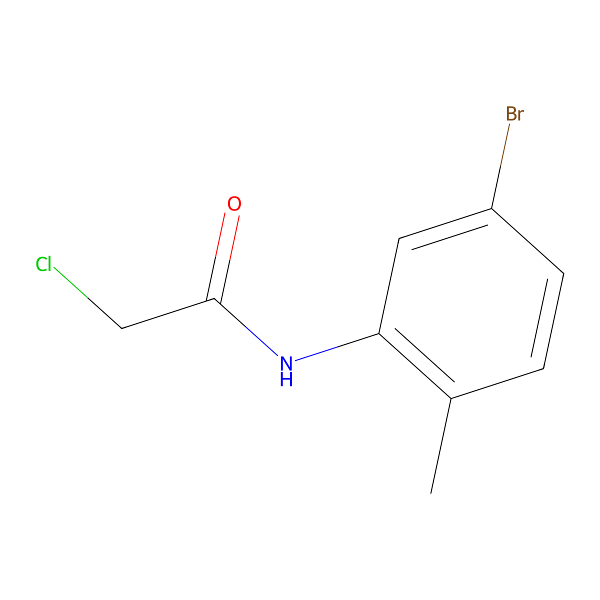 N-(5-bromo-2-methylphenyl)-2-chloroacetamide molecular structure, CAS 1154729-01-7
