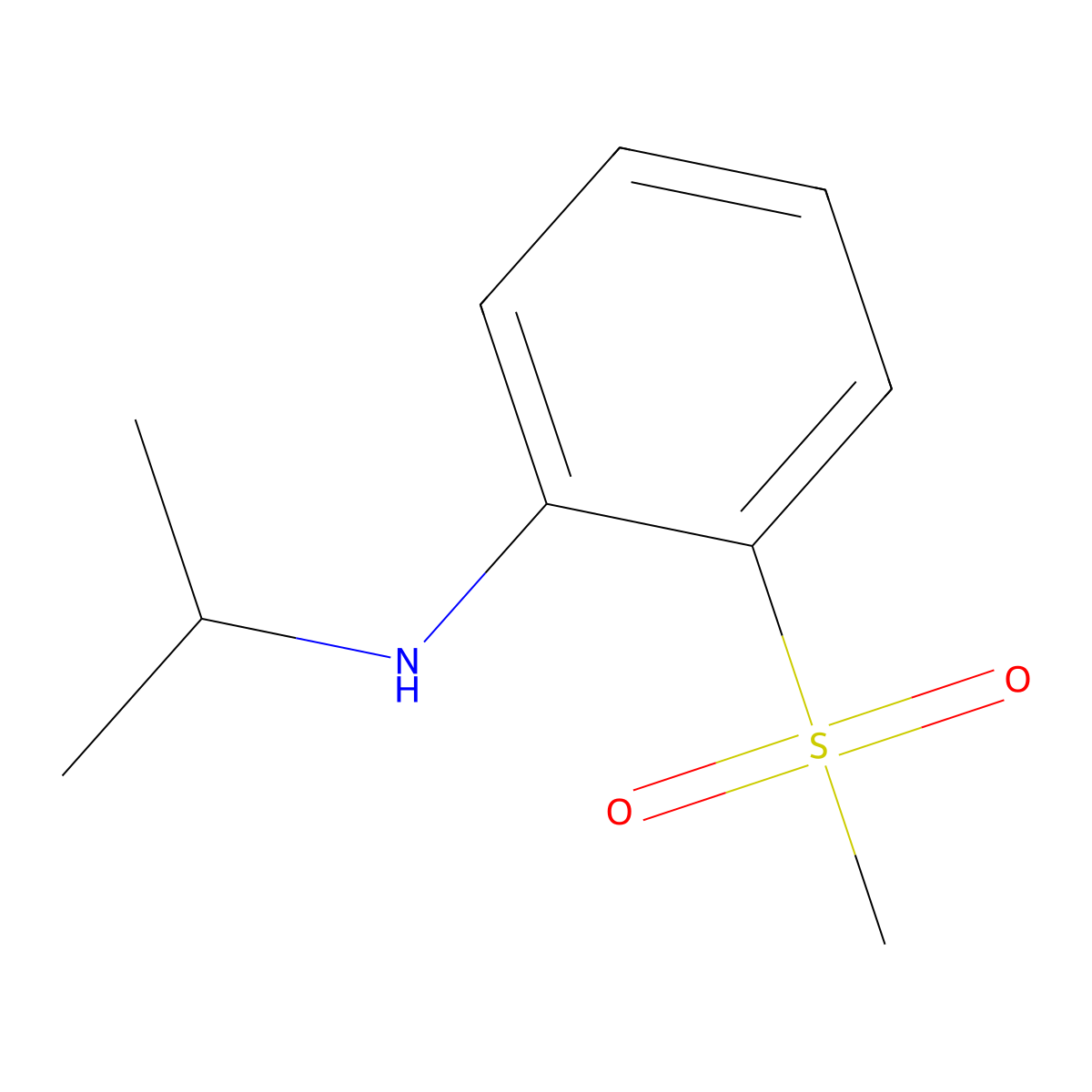2-methanesulfonyl-N-(propan-2-yl)aniline molecular structure, CAS 1154733-37-5