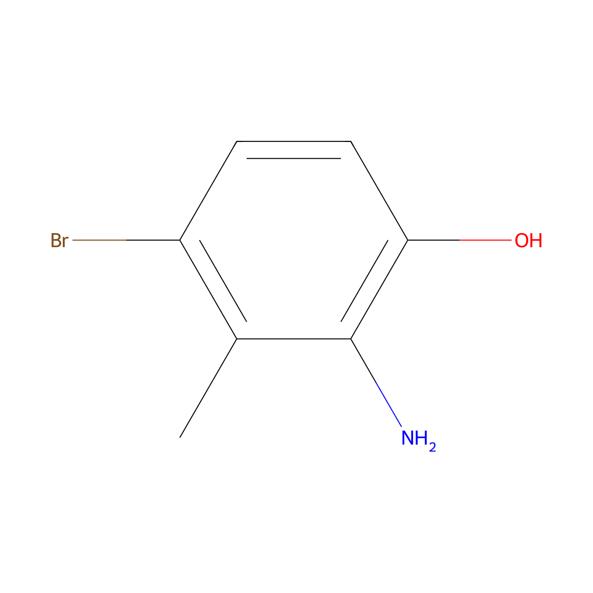 2-Amino-4-bromo-3-methylphenol molecular structure, CAS 1154740-46-1