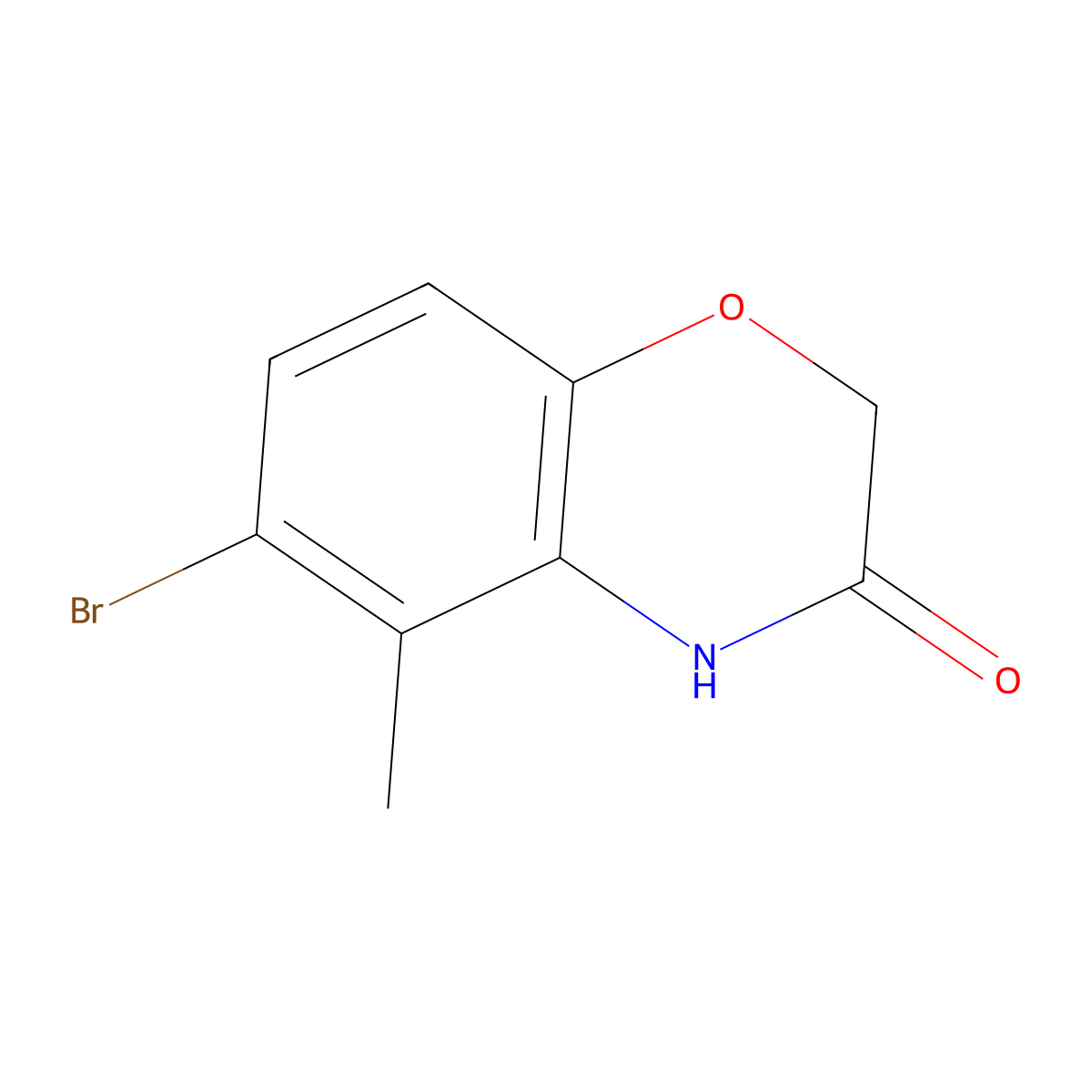 6-bromo-5-methyl-2H-benzo[b][1,4]oxazin-3(4H)-one molecular structure, CAS 1154740-47-2