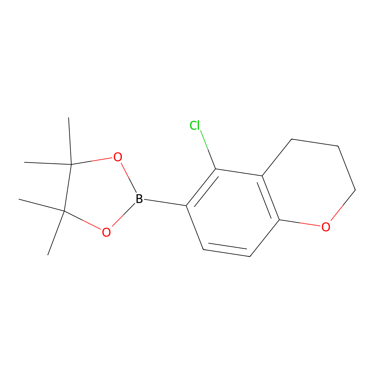2-(5-Chlorochroman-6-yl)-4,4,5,5-tetramethyl-1,3,2-dioxaborolane molecular structure, CAS 1154740-54-1