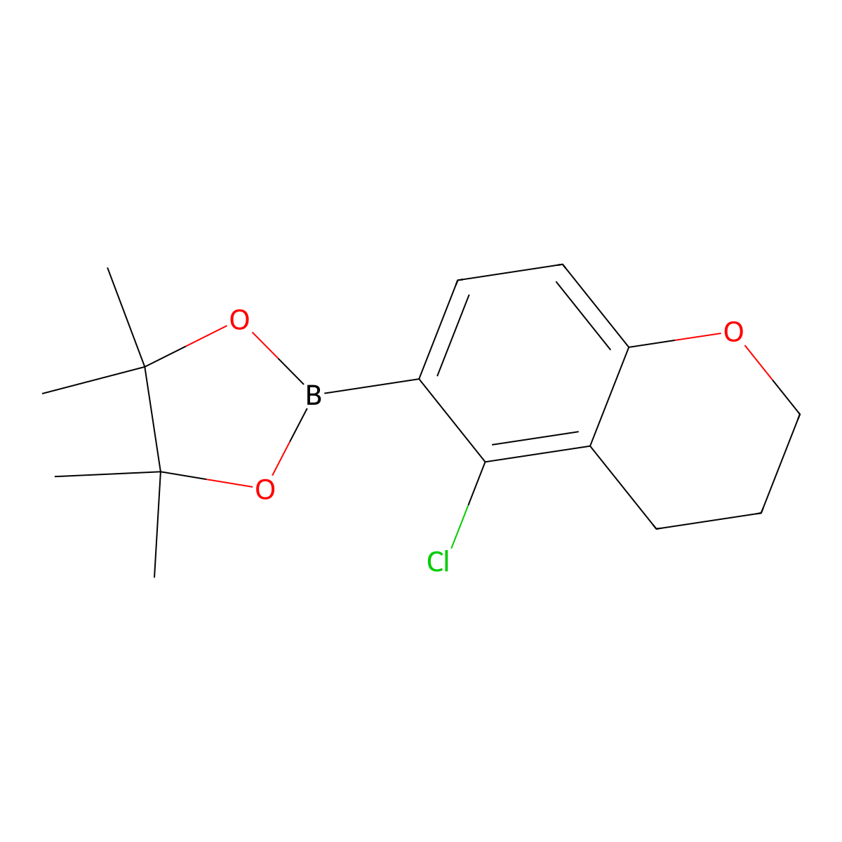 2-(5-Chlorochroman-6-yl)-4,4,5,5-tetramethyl-1,3,2-dioxaborolane molecular structure, CAS 1154740-54-1