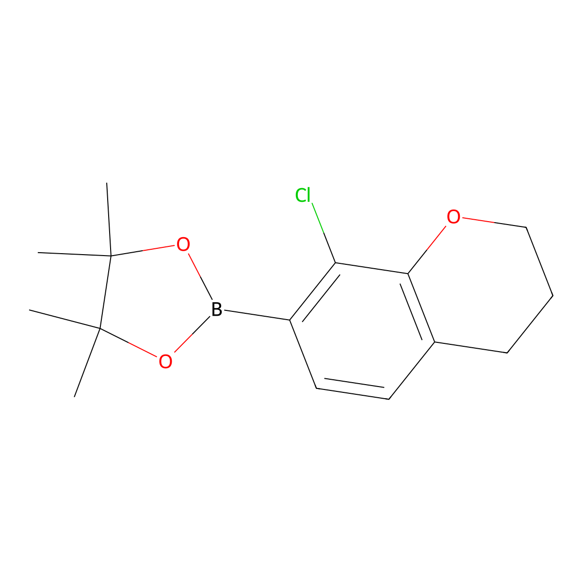 2-(8-Chlorochroman-7-yl)-4,4,5,5-tetramethyl-1,3,2-dioxaborolane molecular structure, CAS 1154740-57-4