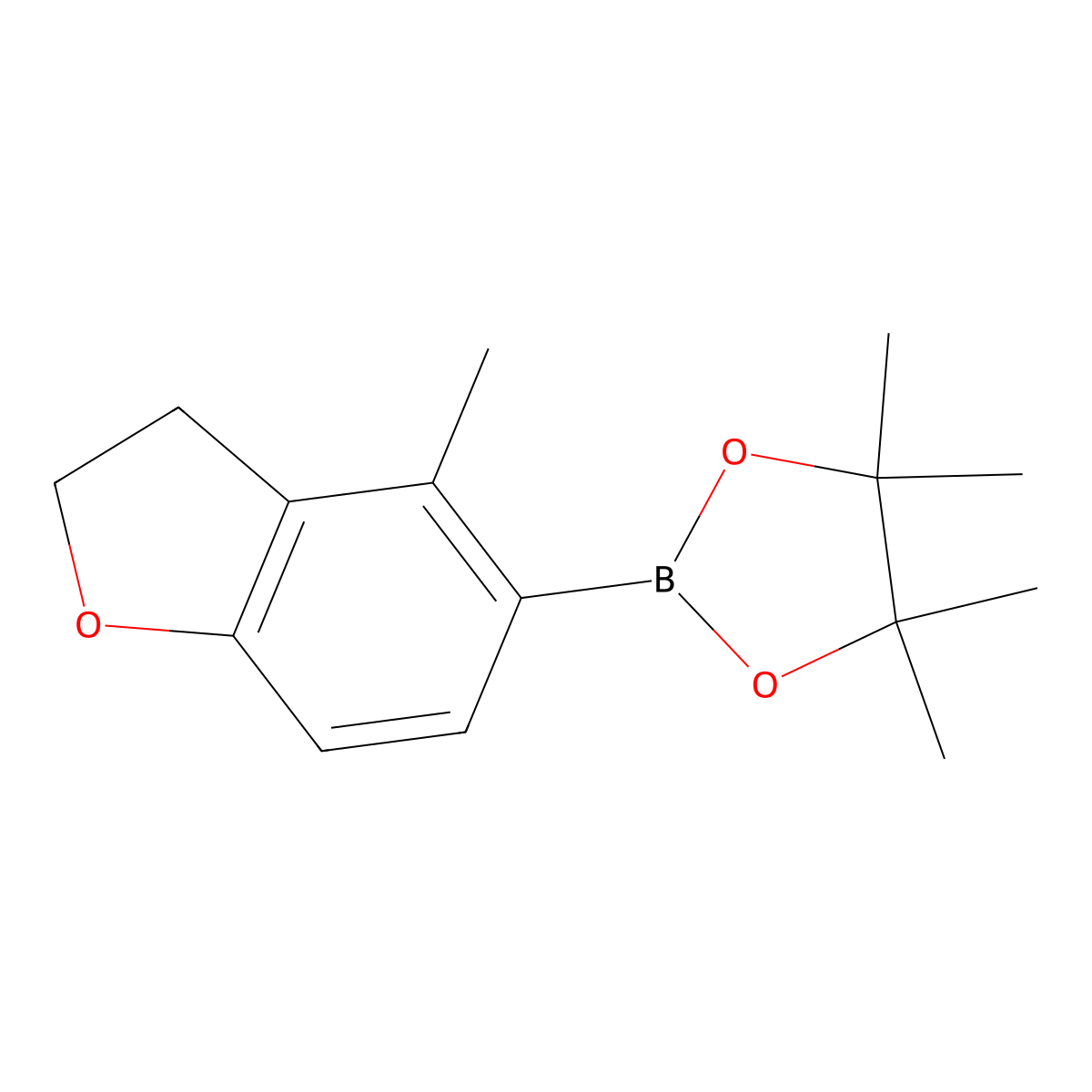 4,4,5,5-Tetramethyl-2-(4-methyl-2,3-dihydrobenzofuran-5-yl)-1,3,2-dioxaborolane molecular structure, CAS 1154740-64-3