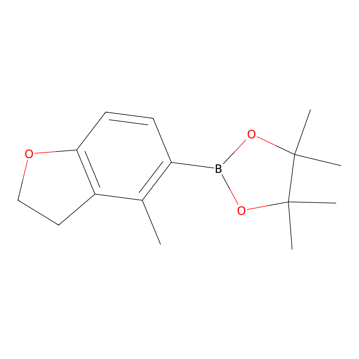 4,4,5,5-Tetramethyl-2-(4-methyl-2,3-dihydrobenzofuran-5-yl)-1,3,2-dioxaborolane molecular structure, CAS 1154740-64-3
