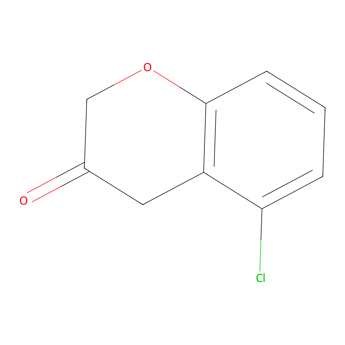 5-chloro-3,4-dihydro-2H-1-benzopyran-3-one molecular structure, CAS 1154740-80-3