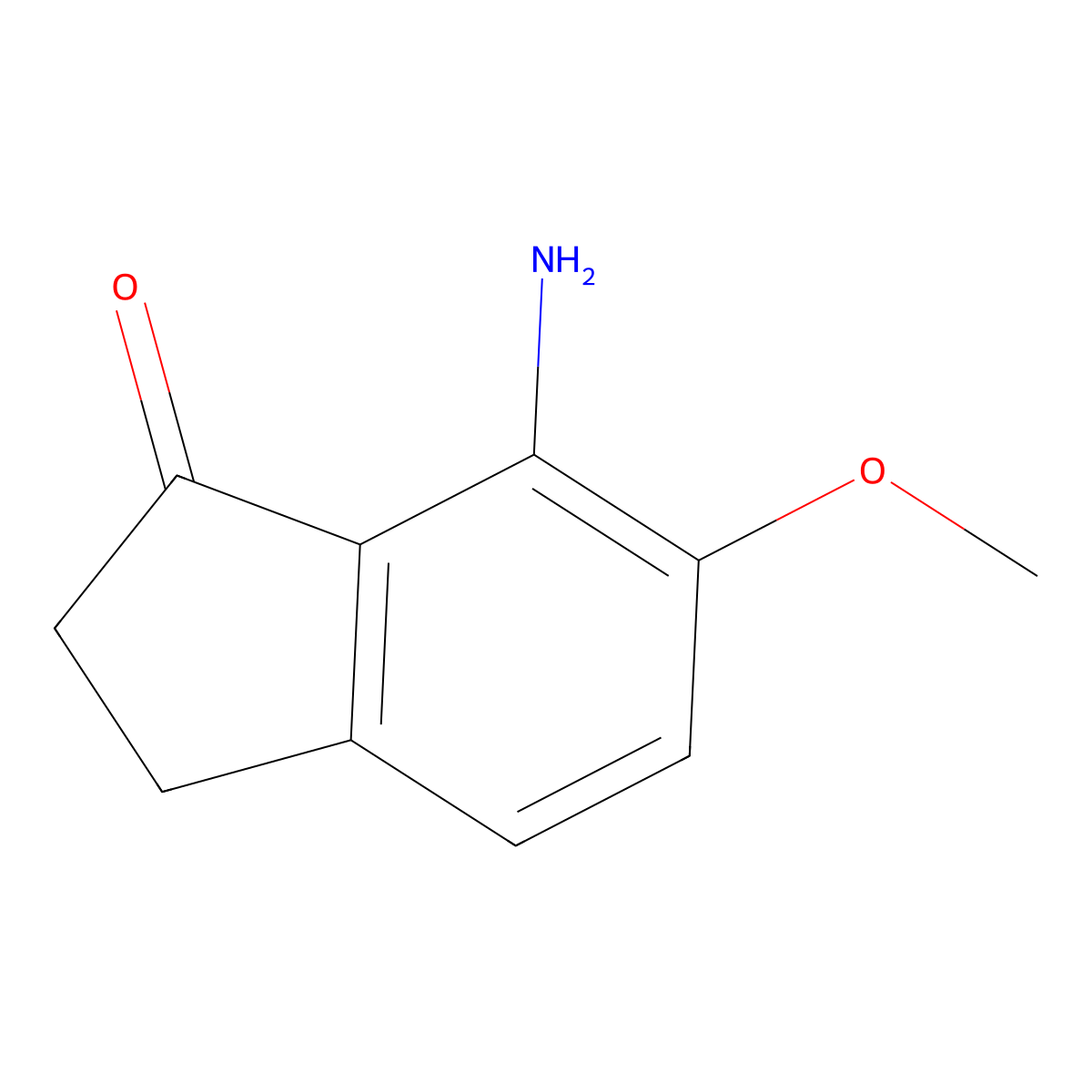 7-Amino-6-methoxy-2,3-dihydro-1H-inden-1-one molecular structure, CAS 1154740-87-0