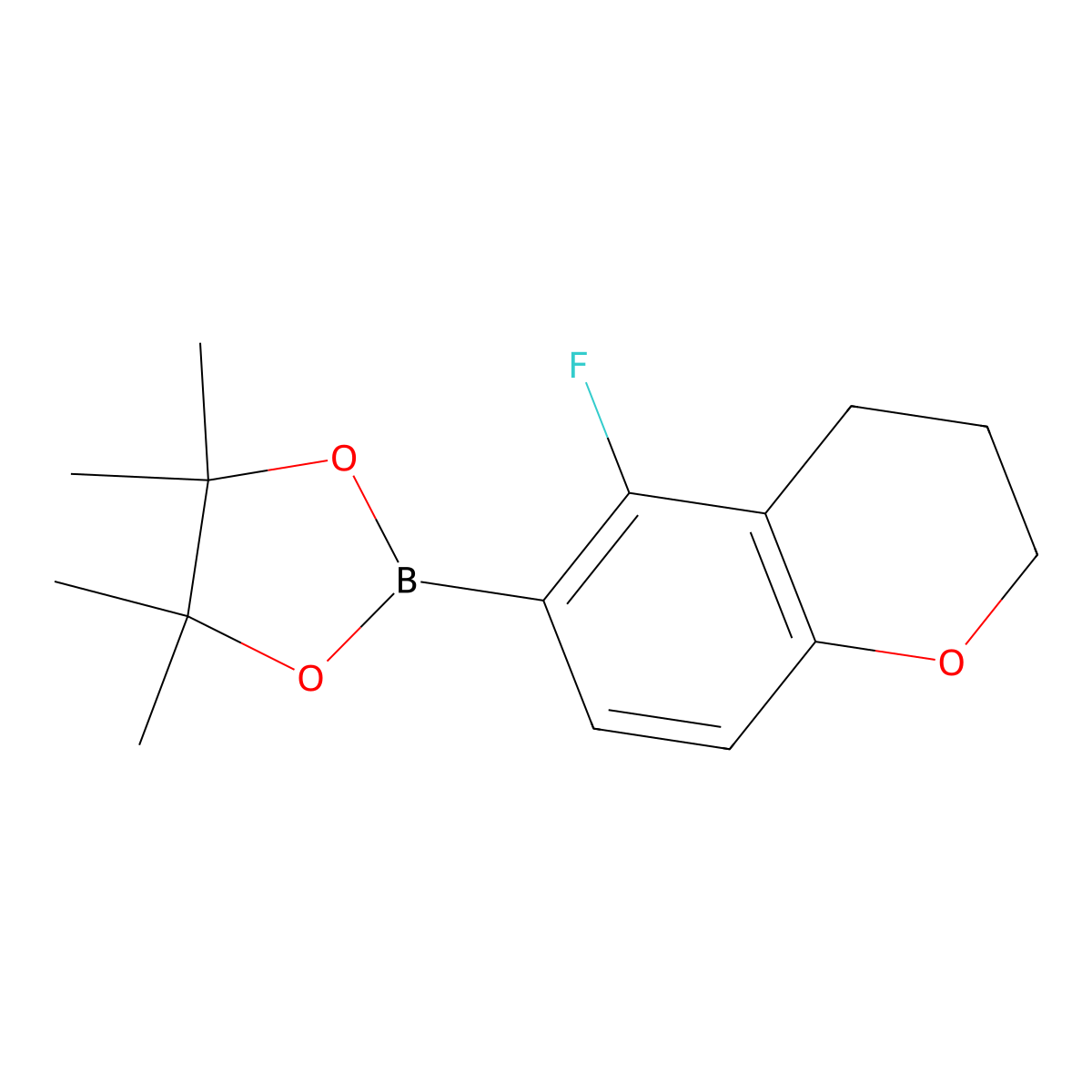 2-(5-Fluorochroman-6-yl)-4,4,5,5-tetramethyl-1,3,2-dioxaborolane molecular structure, CAS 1154741-08-8