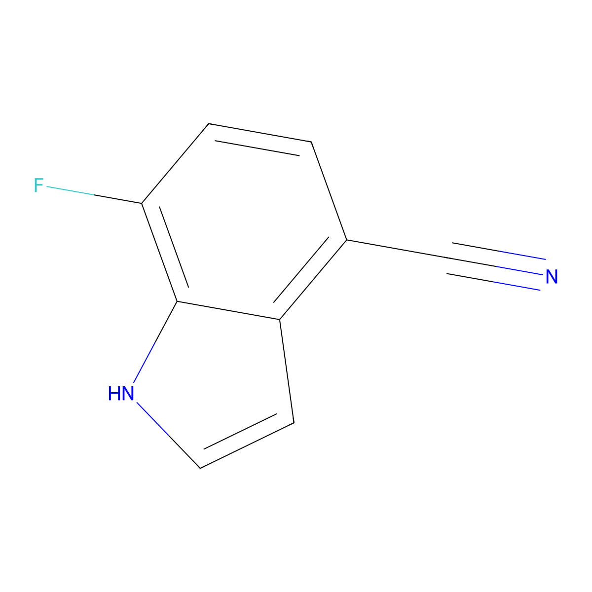 7-Fluoro-1H-indole-4-carbonitrile molecular structure, CAS 1154742-54-7