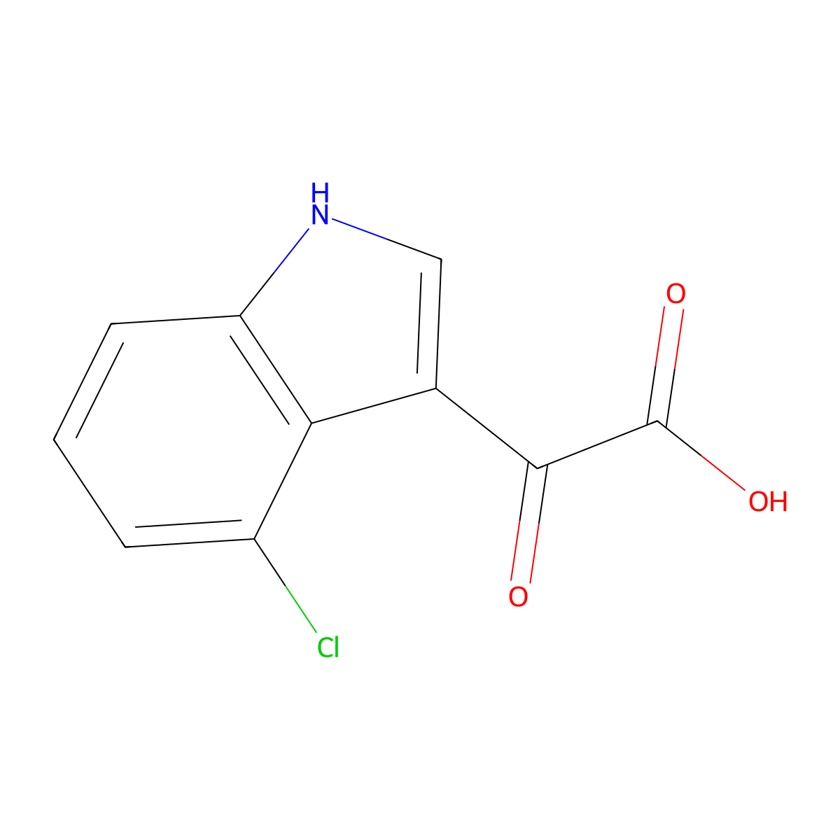 1H-Indole-3-acetic acid, 4-chloro-alpha-oxo- molecular structure, CAS 1154742-55-8