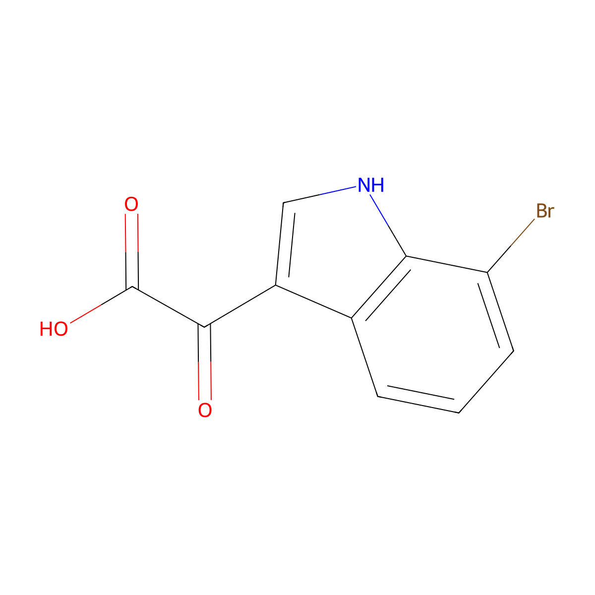 2-(7-Bromo-3-indolyl)-2-oxoacetic Acid molecular structure, CAS 1154742-66-1