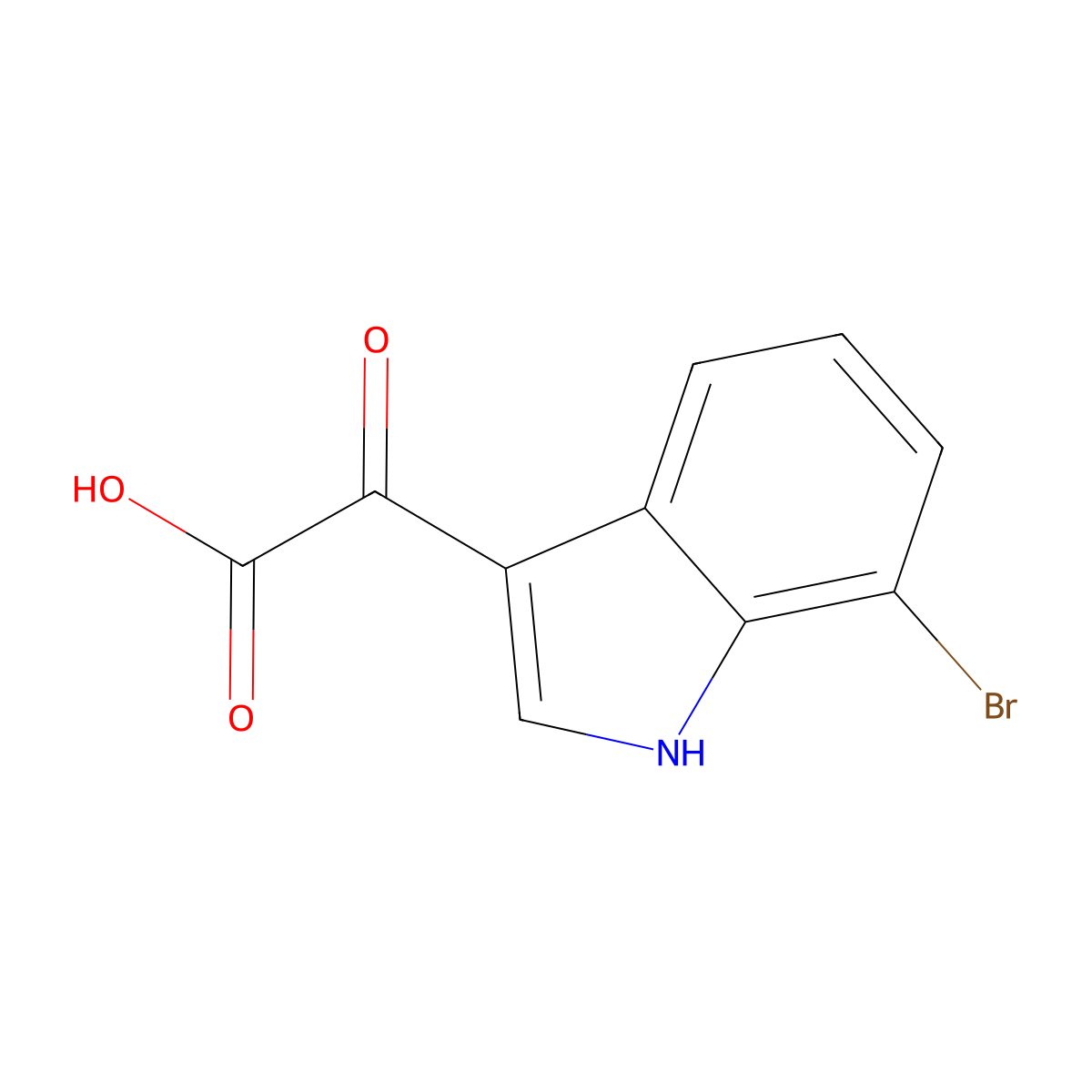 2-(7-Bromo-3-indolyl)-2-oxoacetic Acid molecular structure, CAS 1154742-66-1