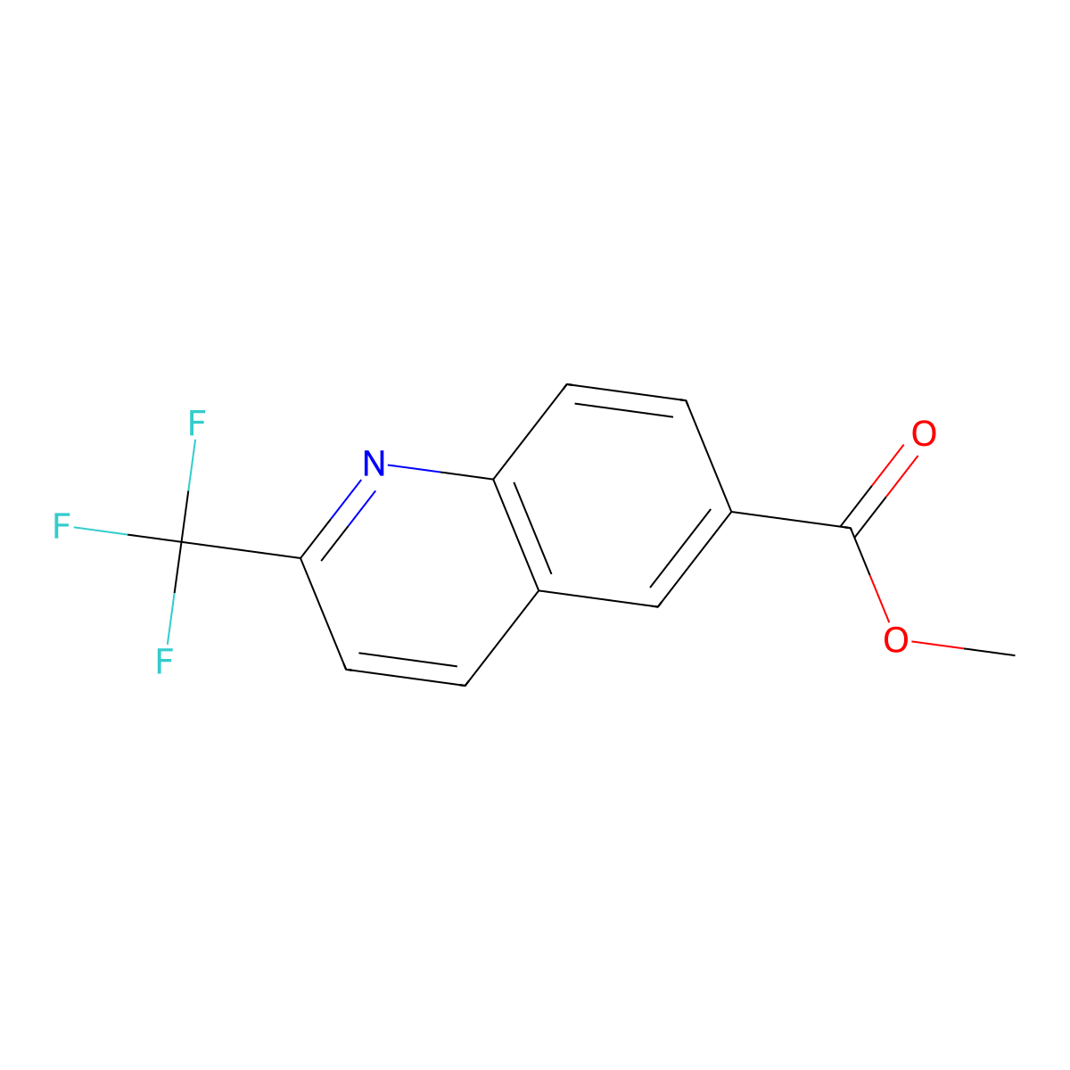 Methyl 2-(trifluoromethyl)quinoline-6-carboxylate molecular structure, CAS 1154743-11-9