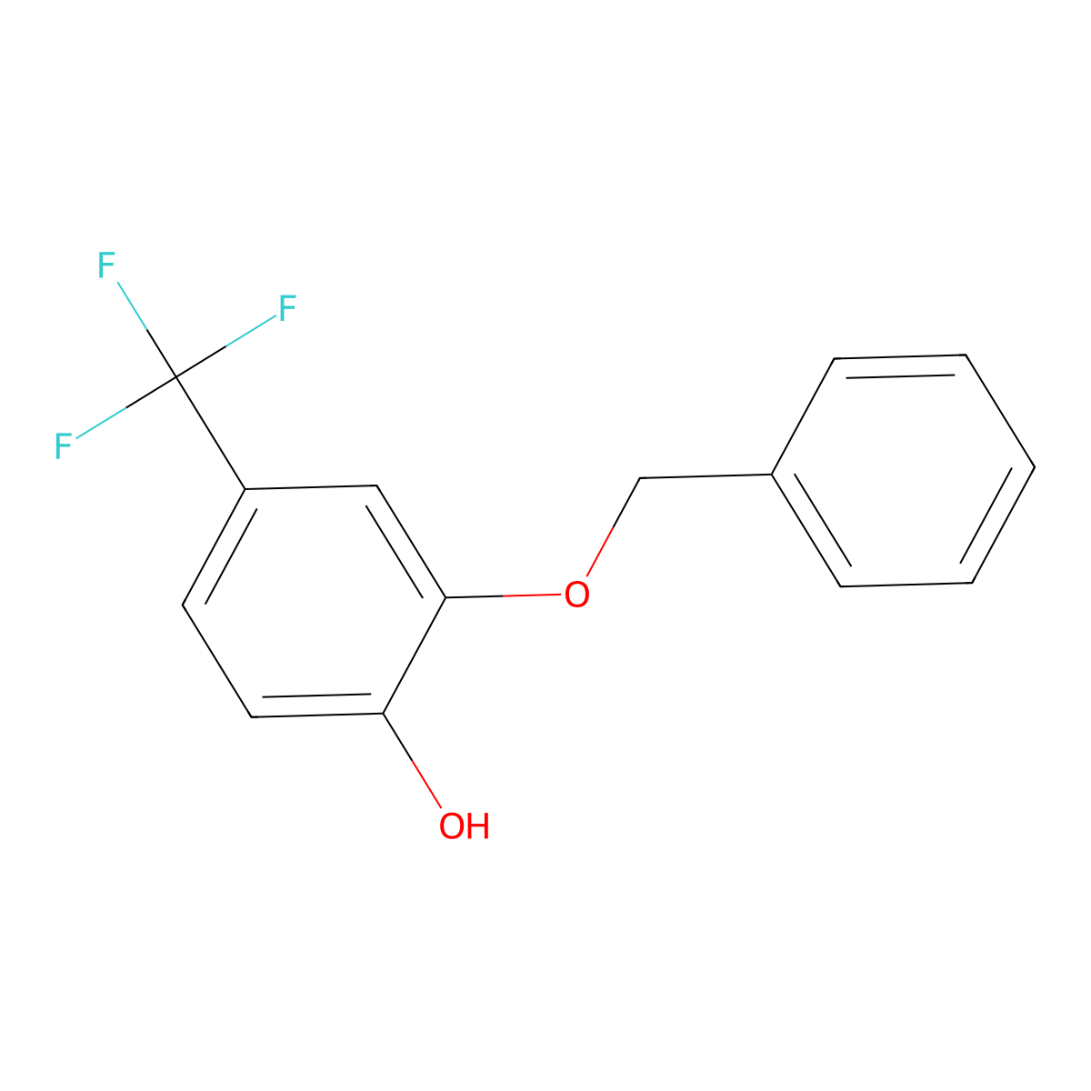 2-(Benzyloxy)-4-(trifluoromethyl)phenol molecular structure, CAS 1154743-29-9