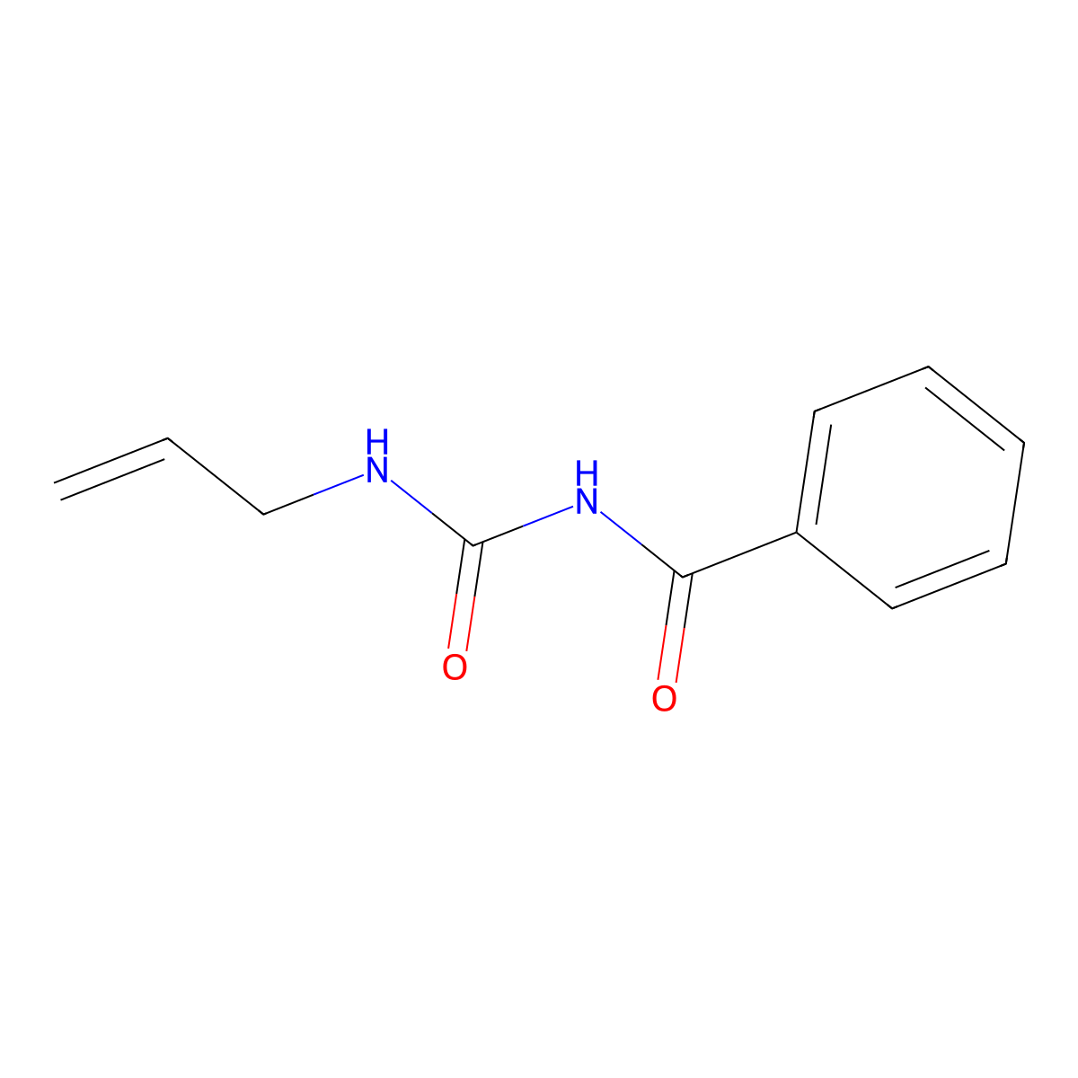 N-allyl-N'-benzoyl-urea molecular structure, CAS 115475-68-8