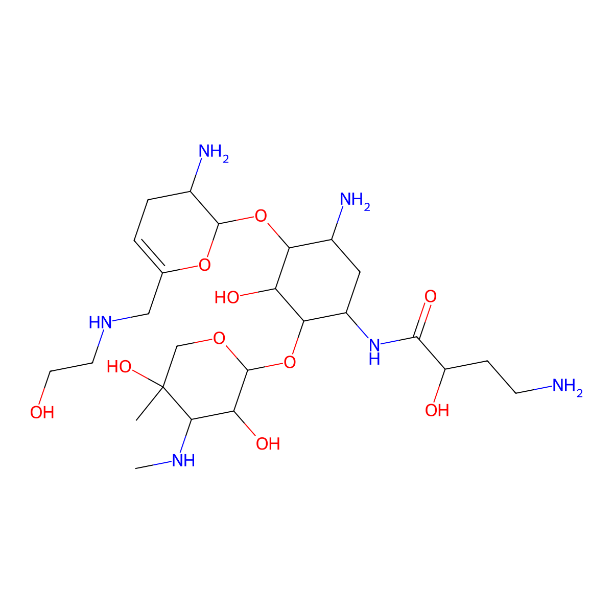 Plazomicin molecular structure, CAS 1154757-24-0