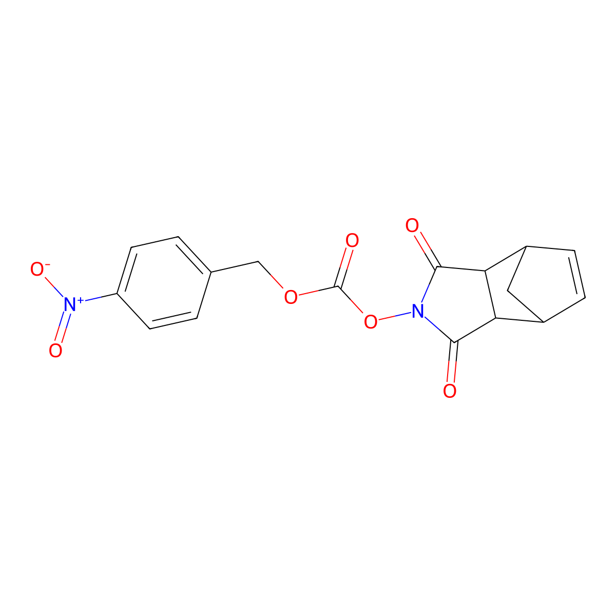 Rel-(3aR,4S,7R,7aS)-1,3-dioxo-1,3,3a,4,7,7a-hexahydro-2H-4,7-methanoisoindol-2-yl (4-nitrobenzyl) carbonate molecular structure, CAS 1154758-31-2