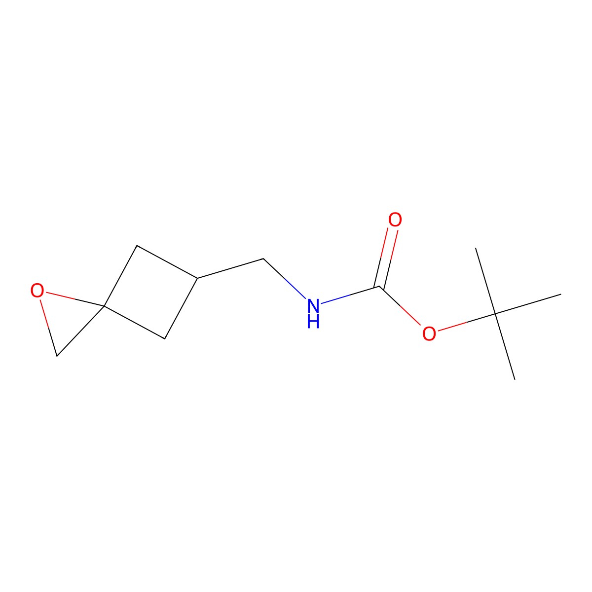 tert-butyl N-(1-oxaspiro[2.3]hexan-5-ylmethyl)carbamate molecular structure, CAS 1154759-52-0