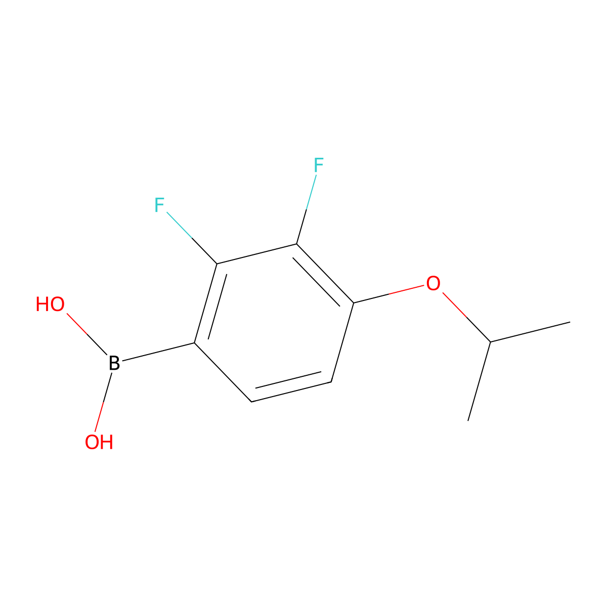 (2,3-Difluoro-4-isopropoxyphenyl)boronic acid molecular structure, CAS 1154762-01-2