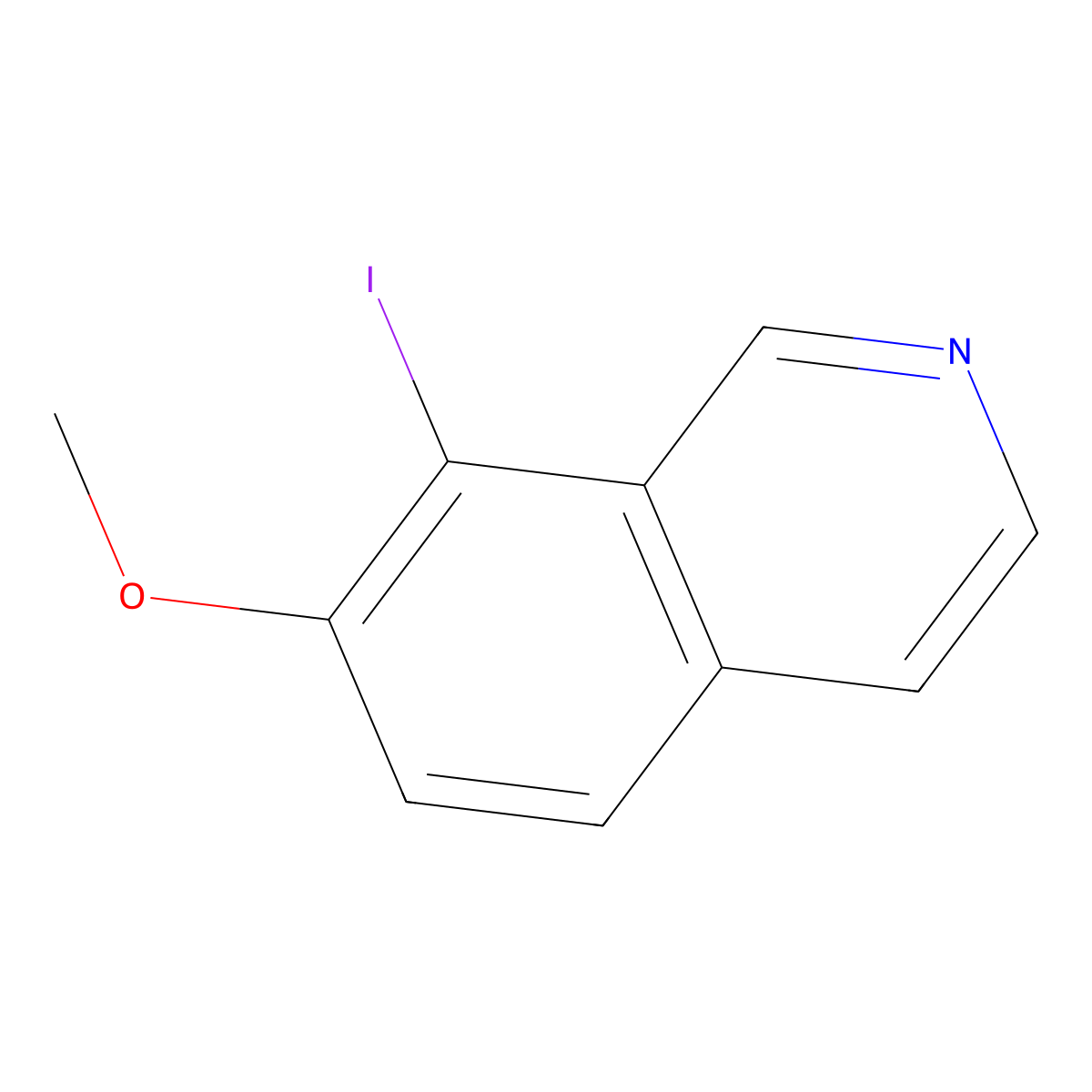 8-Iodo-7-methoxyisoquinoline molecular structure, CAS 115478-36-9